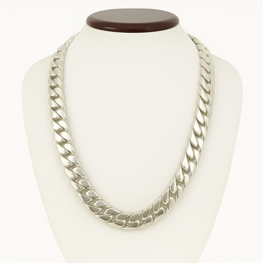 950 Sterling Silver Cuban Chain 13mm 65cm